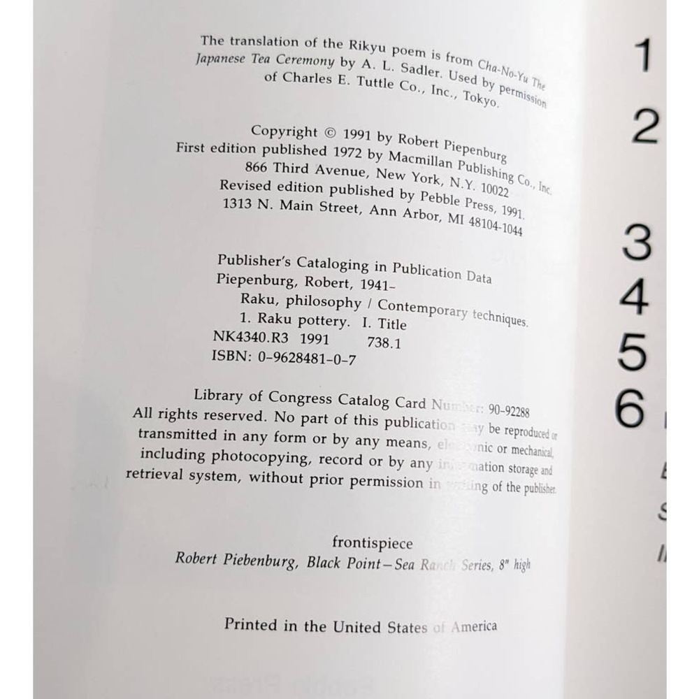 Raku Pottery (1991) by Robert Piepenburg Vintage Softcover Book SIGNED COPY‎ - Picture 5 of 10